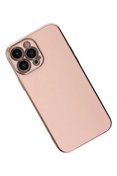 Mey İthalat®  iPhone 15 Pro Max Kılıf Volet Silikon - Pembe