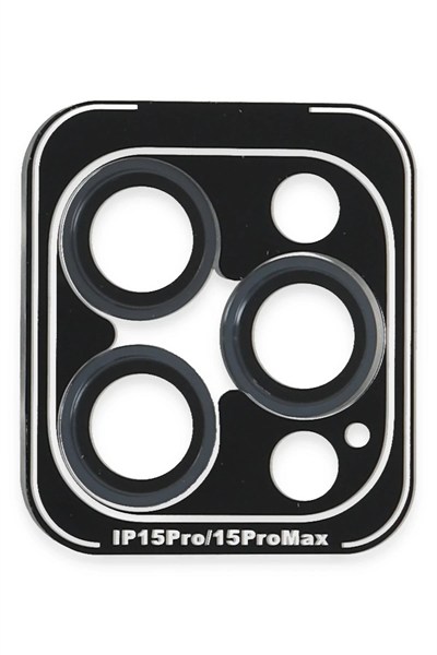 Mey İthalat®  iPhone 15 Pro Max PVD Metal Kamera Lens - Lacivert
