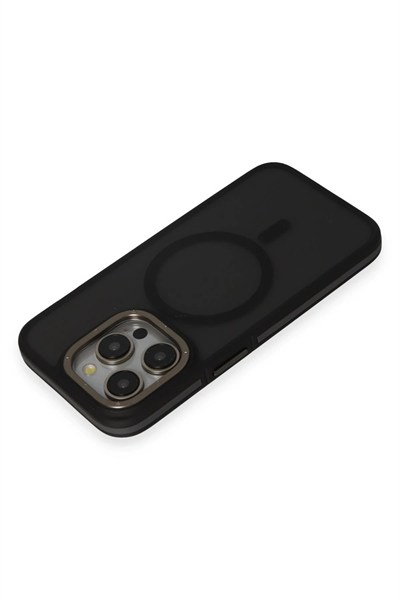 Mey İthalat®  iPhone 15 Pro Max Rocky Magsafe Kapak - Siyah