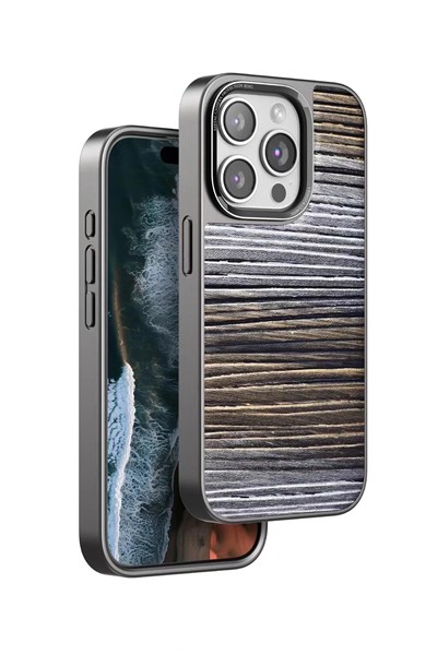 Mey İthalat®  iPhone 15 Pro Max Wave Kapak - Sarı