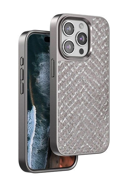 Mey İthalat®  iPhone 15 Pro Viper Kapak - Titan Gri