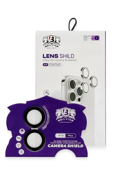 Mey İthalat®  iPhone 16 Bilvis Titan Kamera Lens - Siyah