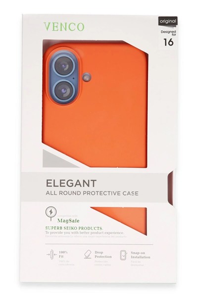 Mey İthalat®  iPhone 16 Home Magsafe Kapak - Turuncu