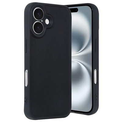 Mey İthalat®  iPhone 16 Kılıf Aras Deri Kapak - Siyah
