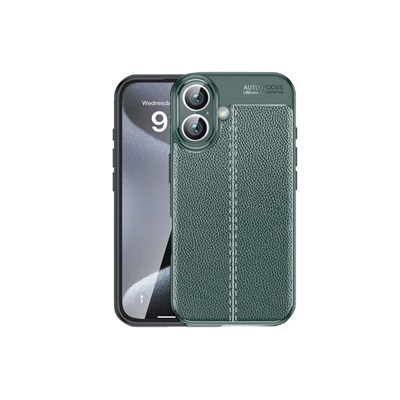 Mey İthalat®  iPhone 16 Kılıf Auto Focus Kapak - Koyu Yeşil