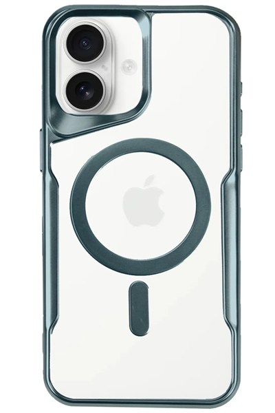 Mey İthalat®  iPhone 16 Kılıf Boyi Magsafe Silikon Kapak - Turkuaz