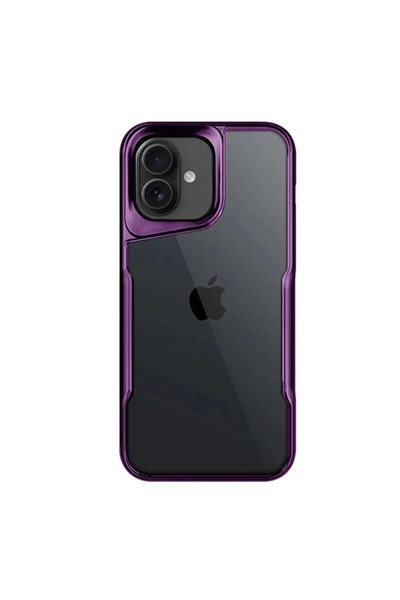 Mey İthalat®  iPhone 16 Kılıf Boyi Silikon Kapak - Derin Mor