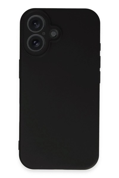 Mey İthalat®  iPhone 16 Kılıf First Silikon - Siyah