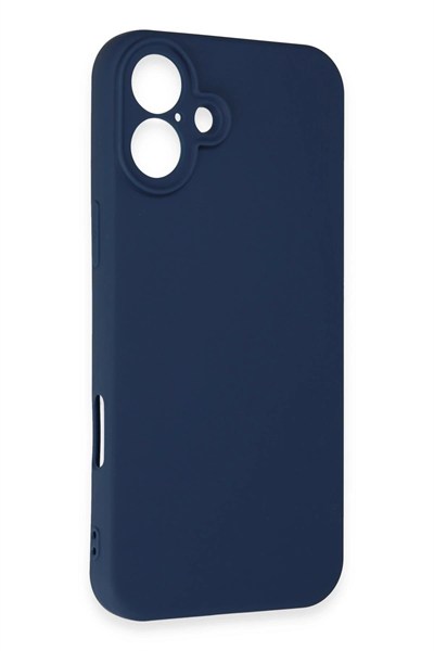 Mey İthalat®  iPhone 16 Kılıf First Silikon - Lacivert