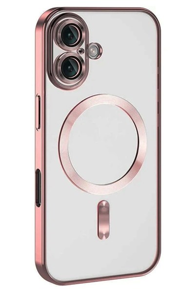 Mey İthalat®  iPhone 16 Kılıf Kross Magneticsafe Kapak - Pembe