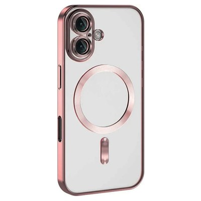 Mey İthalat®  iPhone 16 Kılıf Kross Magneticsafe Kapak - Pembe