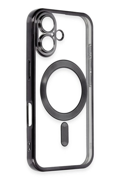 Mey İthalat®  iPhone 16 Kılıf Kross Magneticsafe Kapak - Siyah