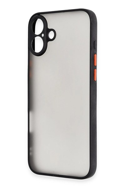 Mey İthalat®  iPhone 16 Kılıf Montreal Silikon Kapak - Siyah