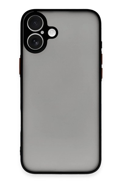 Mey İthalat®  iPhone 16 Kılıf Montreal Silikon Kapak - Siyah