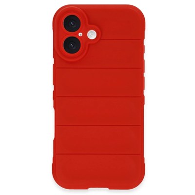 Mey İthalat®  iPhone 16 Kılıf Optimum Silikon - Kırmızı