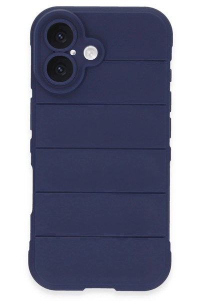 Mey İthalat®  iPhone 16 Kılıf Optimum Silikon - Lacivert