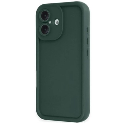 Mey İthalat®  iPhone 16 Kılıf Viera Silikon - Koyu Yeşil