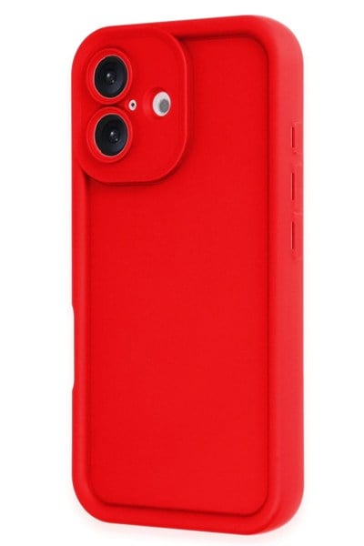 Mey İthalat®  iPhone 16 Kılıf Viera Silikon - Kırmızı