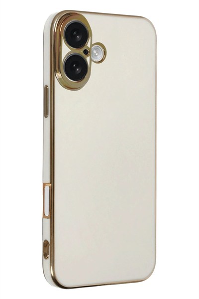 Mey İthalat®  iPhone 16 Kılıf Volet Silikon - Beyaz