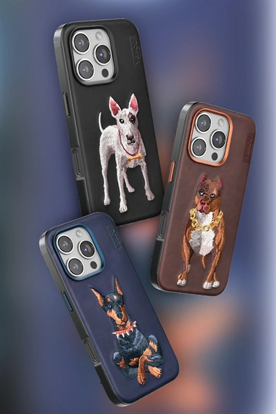 Mey İthalat®  iPhone 16 Perma Desenli Kapak - Lacivert