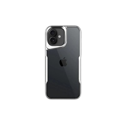 Mey İthalat®  iPhone 16 Plus Kılıf Boyi Silikon Kapak - Gümüş