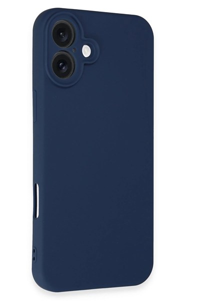 Mey İthalat®  iPhone 16 Plus Kılıf First Silikon - Lacivert