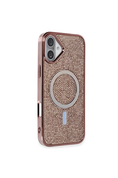 Mey İthalat®  iPhone 16 Plus Kılıf Helen Magsafe Kapak - Pembe