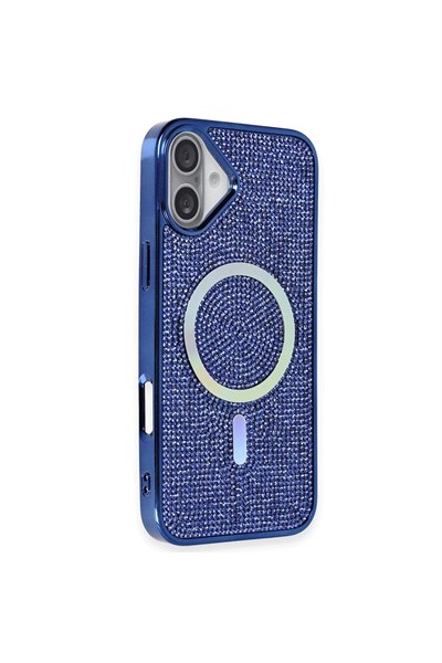 Mey İthalat®  iPhone 16 Plus Kılıf Helen Magsafe Kapak - Lacivert