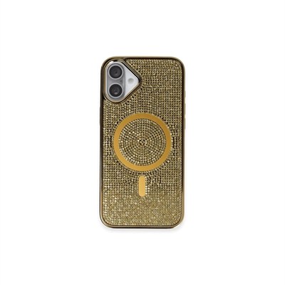Mey İthalat®  iPhone 16 Plus Kılıf Helen Magsafe Kapak - Gold