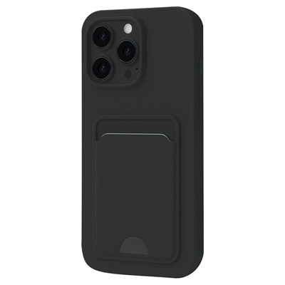 Mey İthalat®  iPhone 16 Plus Kılıf Kelvin Kartvizitli Silikon - Siyah