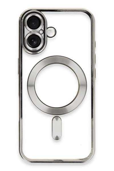 Mey İthalat®  iPhone 16 Plus Kılıf Kross Magneticsafe Kapak - Gümüş