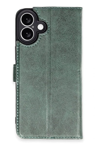 Mey İthalat®  iPhone 16 Plus Kılıf Trend S Plus Kapaklı Kılıf - Yeşil