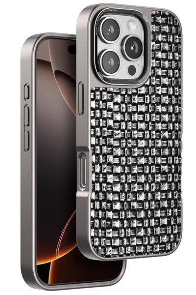 Mey İthalat®  iPhone 16 Pro Brand Kapak - Gümüş