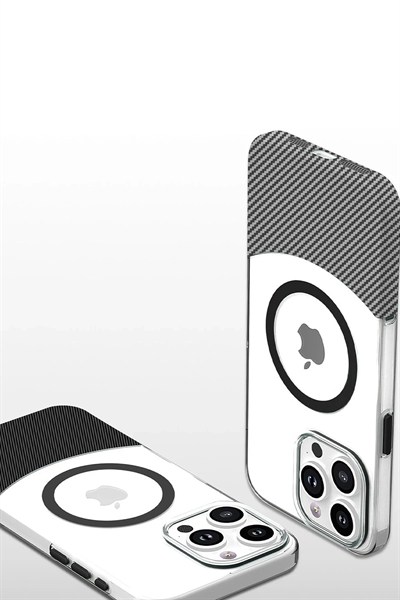 Mey İthalat®  iPhone 16 Pro Carbon Puzzle Magsafe Kapak - Desert