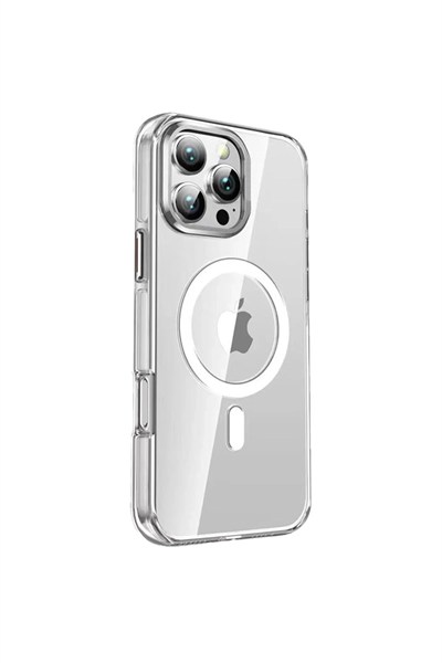 Mey İthalat®  iPhone 16 Pro Crystal Magsafe Kapak - Şeffaf