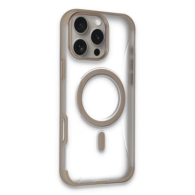 Mey İthalat®  iPhone 16 Pro Hilton Magsafe Kapak - Gold