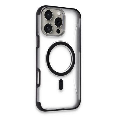 Mey İthalat®  iPhone 16 Pro Hilton Magsafe Kapak - Siyah