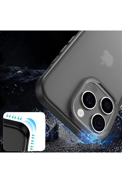 Mey İthalat®  iPhone 16 Pro Kılıf Elegant Kapak - Lacivert