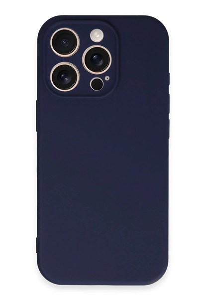Mey İthalat®  iPhone 16 Pro Kılıf First Silikon - Lacivert