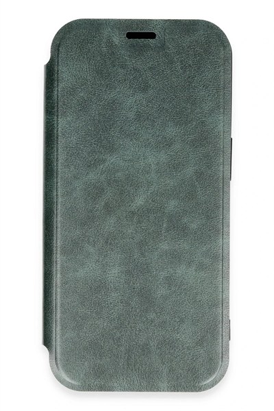 Mey İthalat®  iPhone 16 Pro Kılıf Flip Cover - Koyu Yeşil