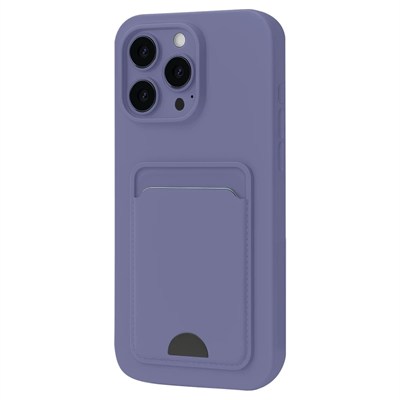 Mey İthalat®  iPhone 16 Pro Kılıf Kelvin Kartvizitli Silikon - Lila