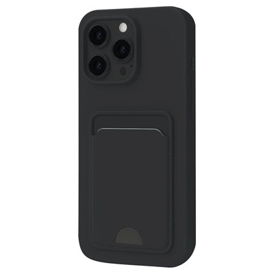 Mey İthalat®  iPhone 16 Pro Kılıf Kelvin Kartvizitli Silikon - Siyah