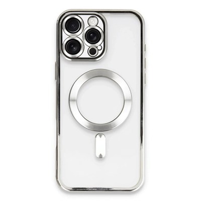 Mey İthalat®  iPhone 16 Pro Kılıf Kross Magneticsafe Kapak - Gümüş