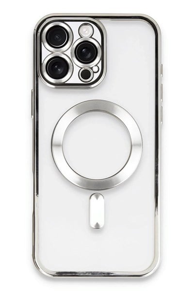 Mey İthalat®  iPhone 16 Pro Kılıf Kross Magneticsafe Kapak - Gümüş