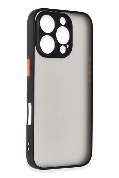 Mey İthalat®  iPhone 16 Pro Kılıf Montreal Silikon Kapak - Siyah