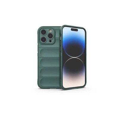 Mey İthalat®  iPhone 16 Pro Kılıf Optimum Silikon - Koyu Yeşil