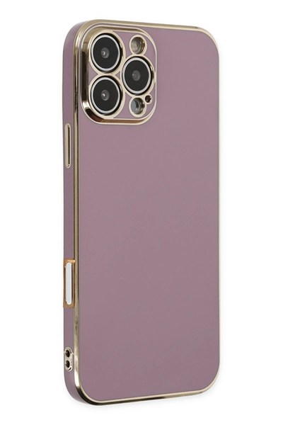 Mey İthalat®  iPhone 16 Pro Kılıf Volet Silikon - Mor