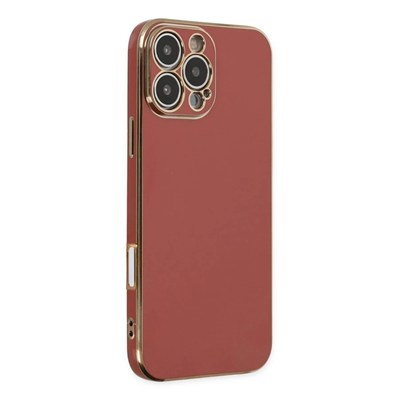 Mey İthalat®  iPhone 16 Pro Kılıf Volet Silikon - Kırmızı