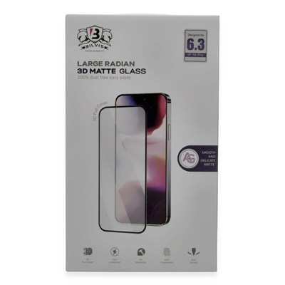 Mey İthalat®  iPhone 16 Pro Max Bilvis 3D Mat Cam Ekran Koruyucu