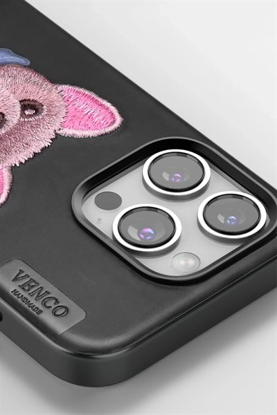 Mey İthalat®  iPhone 16 Pro Max Cute Desenli Kapak - Siyah